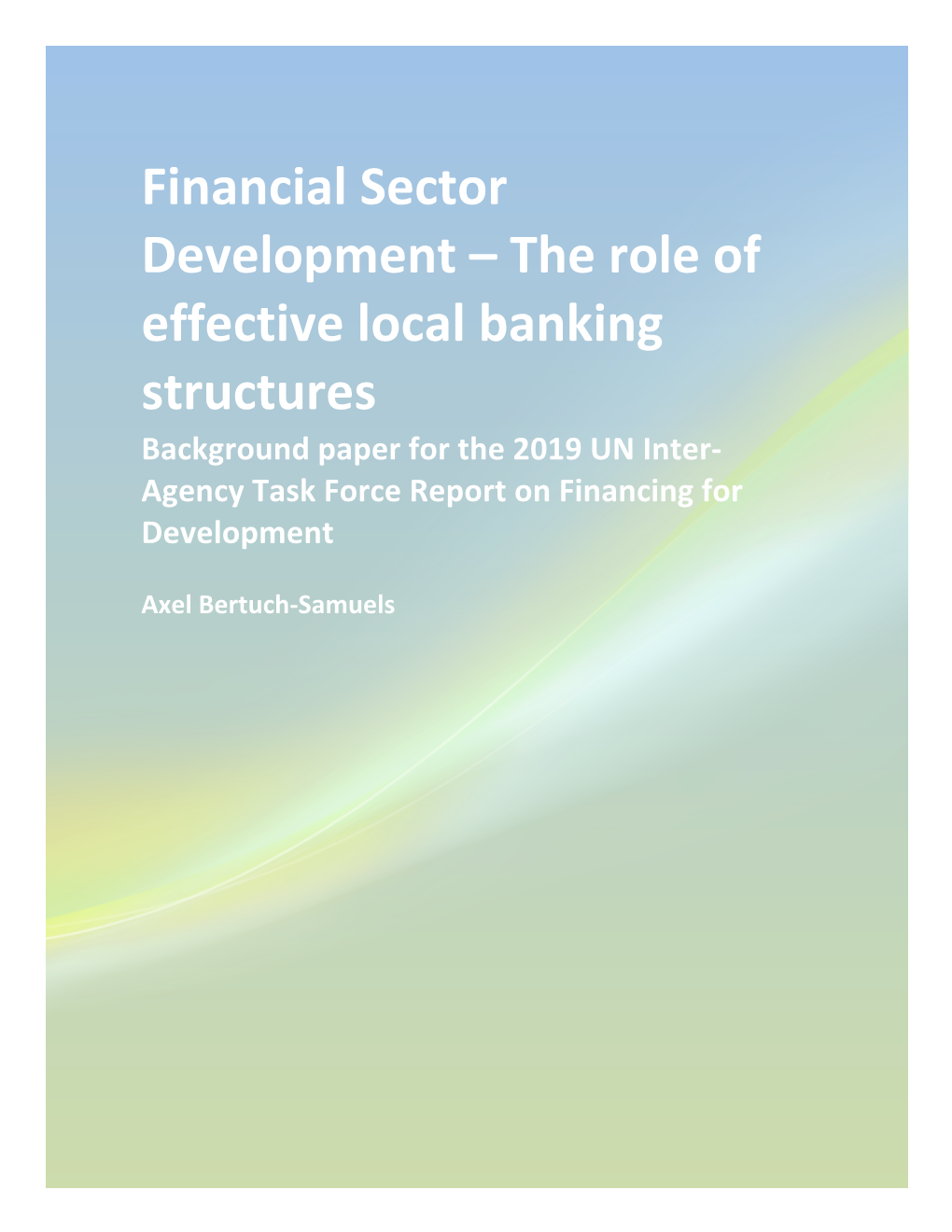 Financial Sector Development