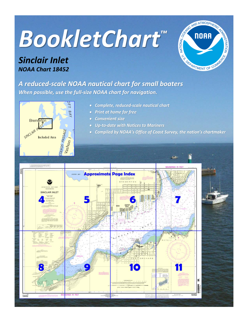 Sinclair Inlet NOAA Chart 18452