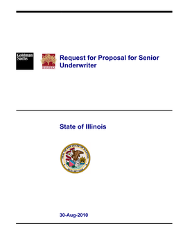 Request for Proposal for Senior Underwriter State of Illinois