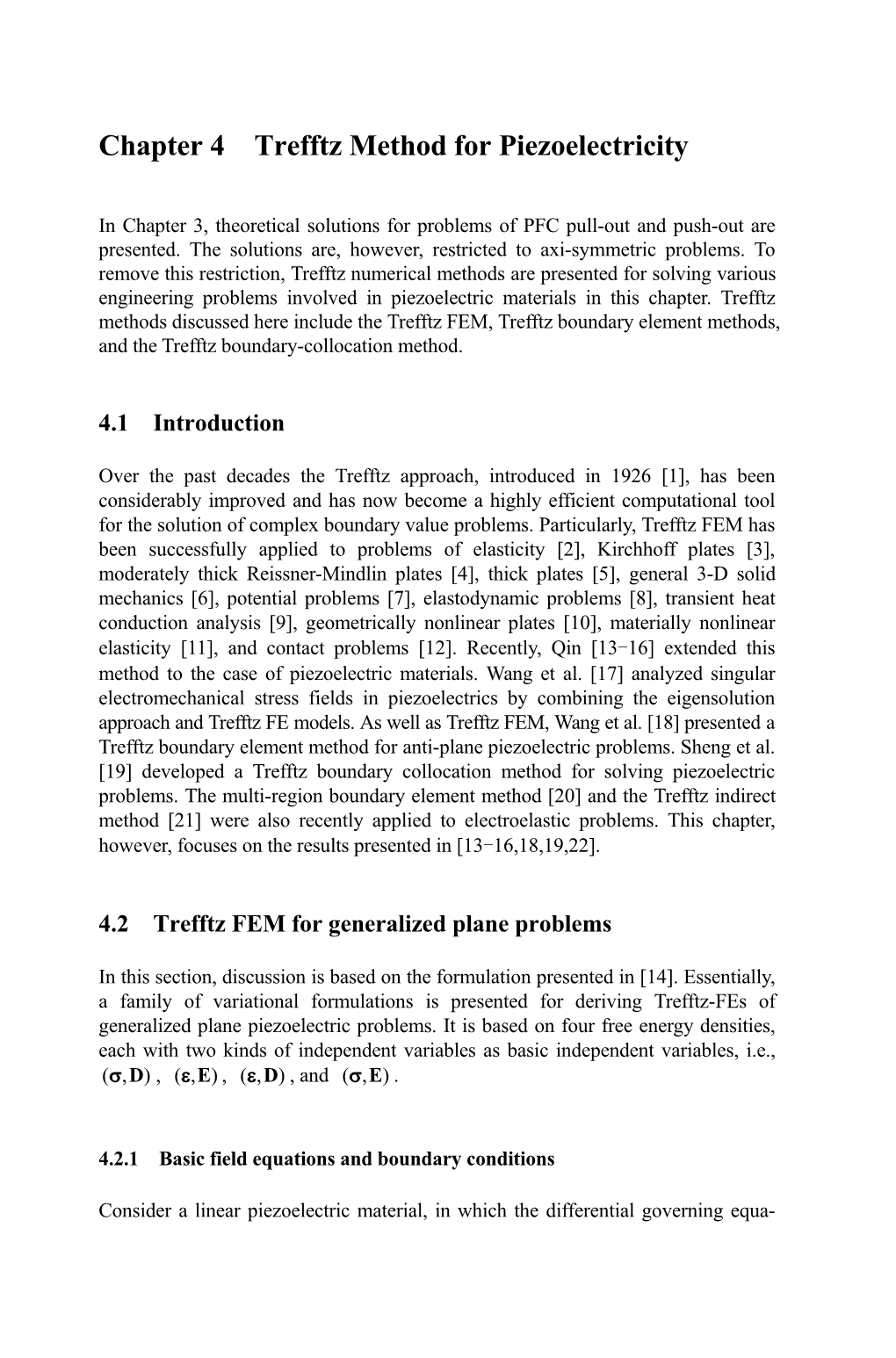 Chapter 4 Trefftz Method for Piezoelectricity