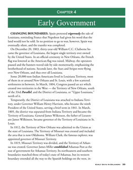 Early Government