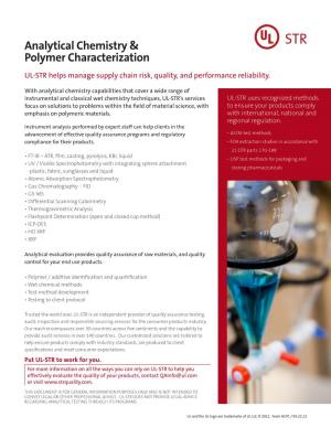 Analytical Chemistry & Polymer Characterization