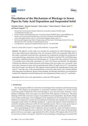 Elucidation of the Mechanism of Blockage in Sewer Pipes by Fatty Acid Deposition and Suspended Solid