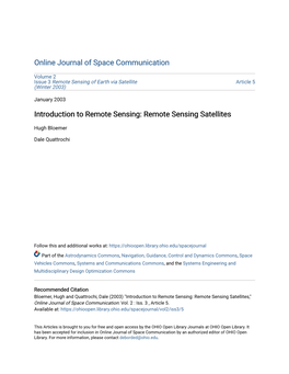 Remote Sensing Satellites