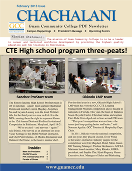 CTE High School Program Three-Peats!