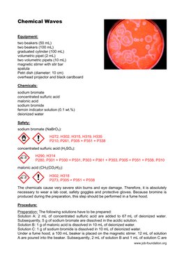 Chemical Waves