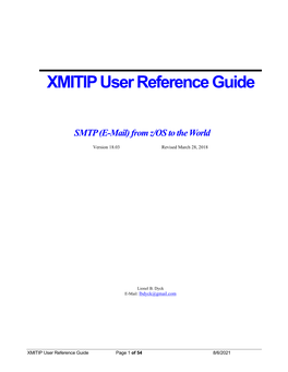 XMITIP User Reference Guide