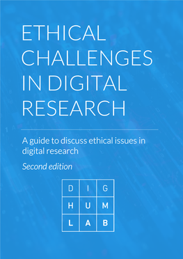 A Guide to Discuss Ethical Issues in Digital Research Second Edition