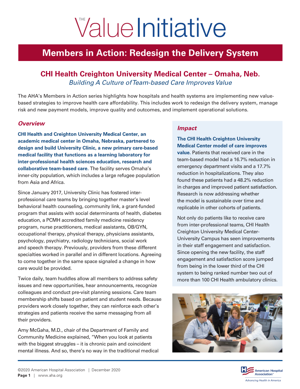 Members in Action: Redesign the Delivery System