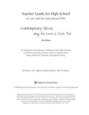 Contemporary Voices Teacher Guide