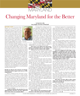 Changing Maryland for the Better