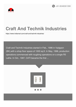 Craft and Technik Industries