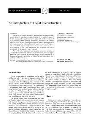 An Introduction to Facial Reconstruction
