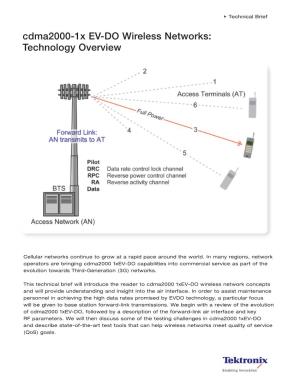 Cdma2000-1X EV-DO Wireless Networks: Technology Overview