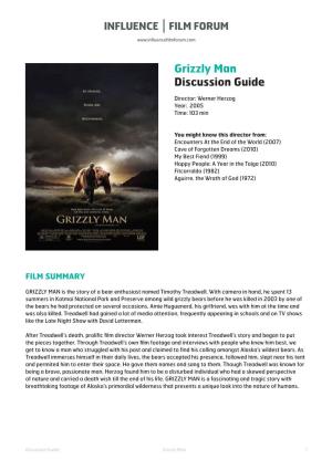 Grizzly Man Discussion Guide