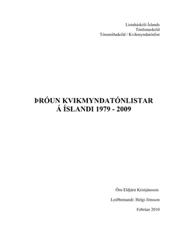 KVIKMYNDATÓNLIST Á ÍSLANDI Yfirfarið9.2.10