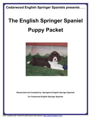 The English Springer Spaniel Puppy Packet