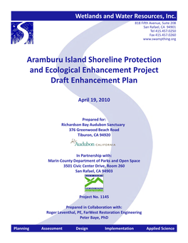 Aramburu Island Shoreline Protection and Ecological Enhancement Project Draft Enhancement Plan