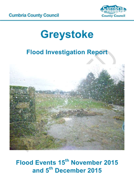Greystoke Flood Investigation Report (PUBLISHED) Pdf