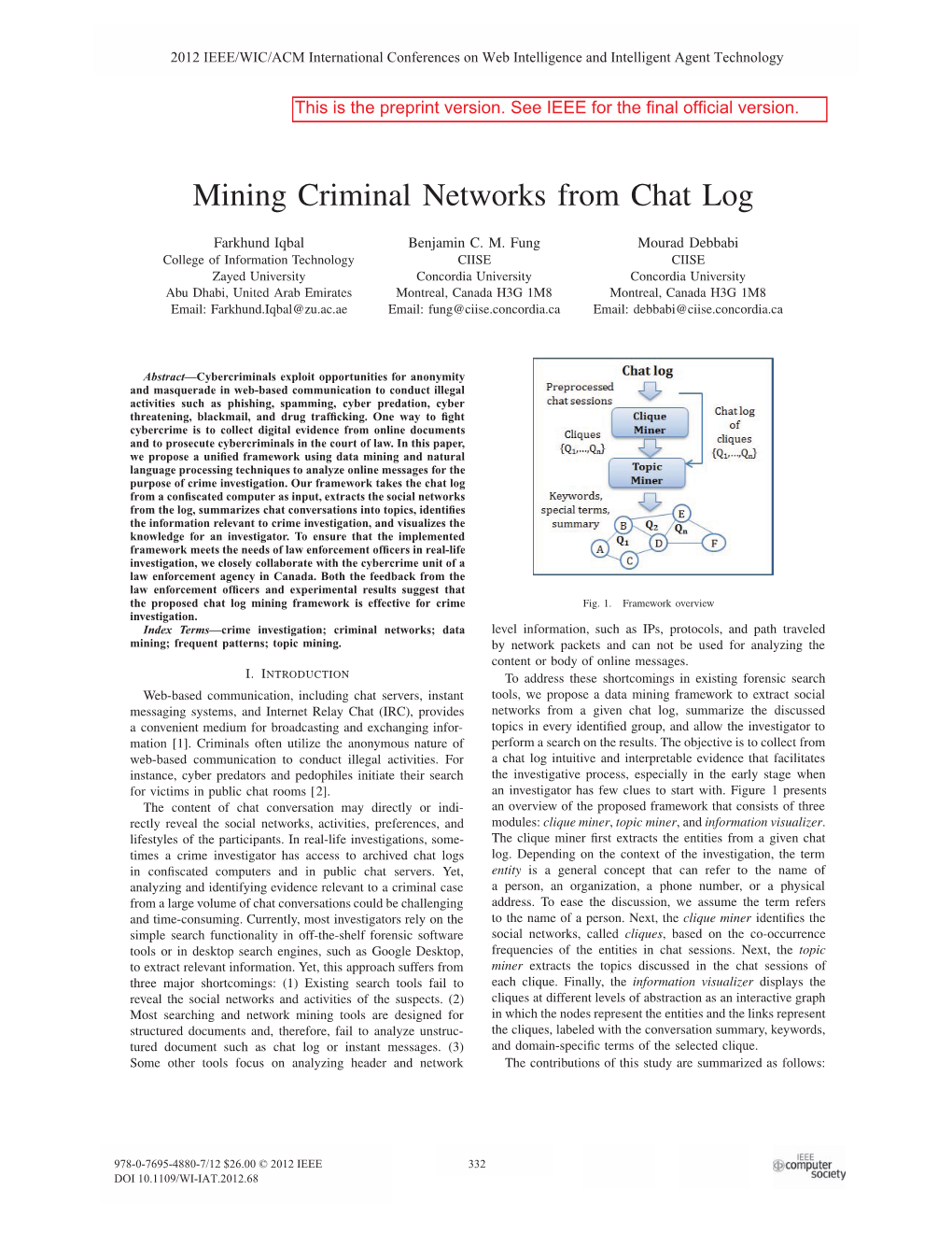 Mining Criminal Networks from Chat Log