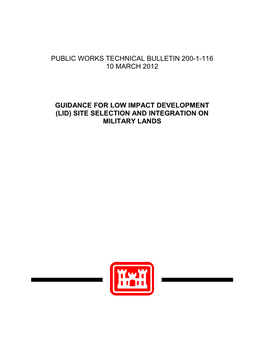PWTB 200-1-116 Guidance for Low Impact Development (LID)