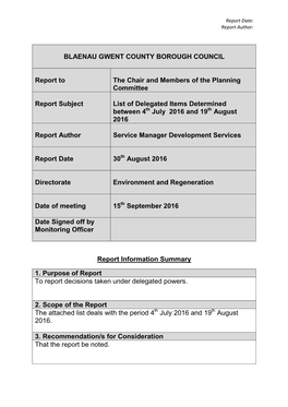 Blaenau Gwent County Borough Council