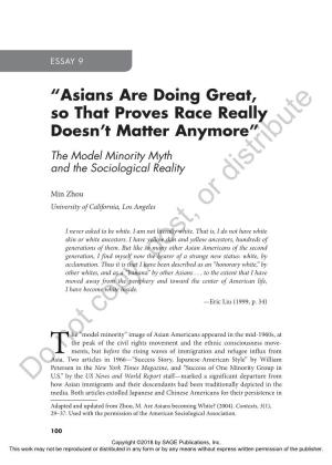 “Asians Are Doing Great, So That Proves Race Really Doesn't Matter