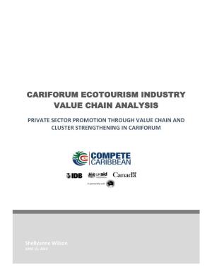 Cariforum Ecotourism Industry Value Chain Analysis Private Sector Promotion Through Value Chain and Cluster Strengthening in Cariforum