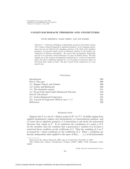 Cayley-Bacharach Theorems and Conjectures