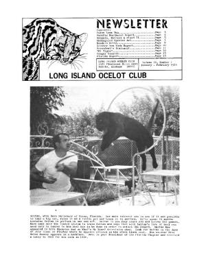 OCELOT CLUB Volume 18, Number 1454 Fleetwood Drive East January - February 1974 Mobile, Alabama 36605 OCELOT CLUB