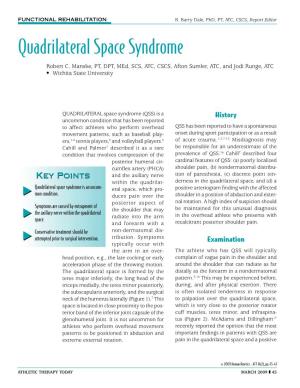 Quadrilateral Space Syndrome