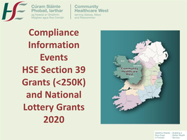 250K) and National Lottery Grants 2020