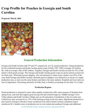 Crop Profile for Peaches in Georgia and South Carolina
