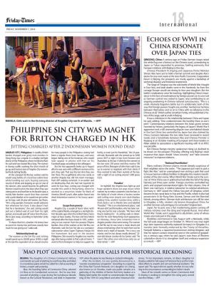 Philippine Sin City Was Magnet for Briton Charged in HK