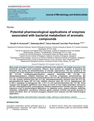 Potential Pharmacological Applications of Enzymes Associated with Bacterial Metabolism of Aromatic Compounds
