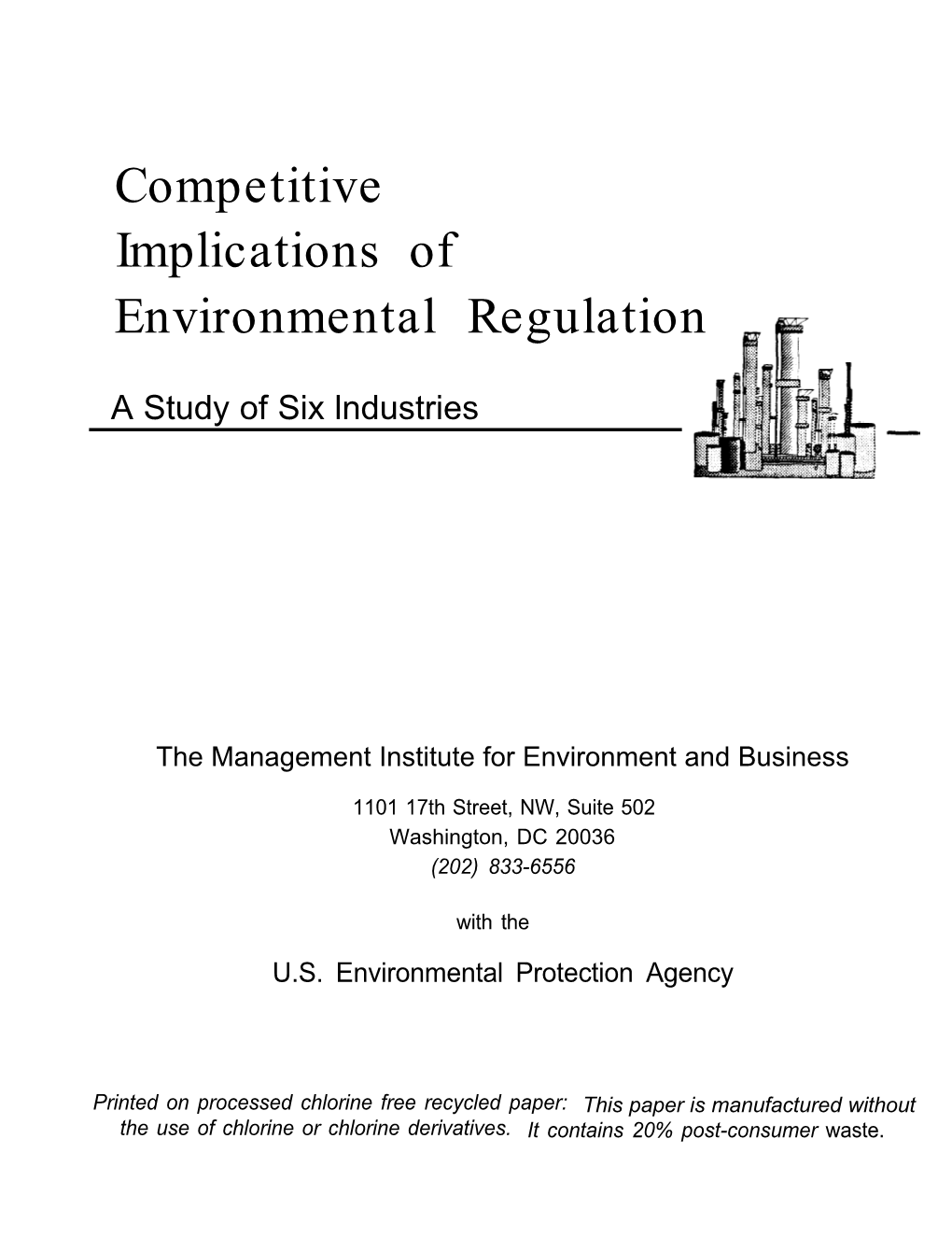 Competitive Implications of Environmental Regulation