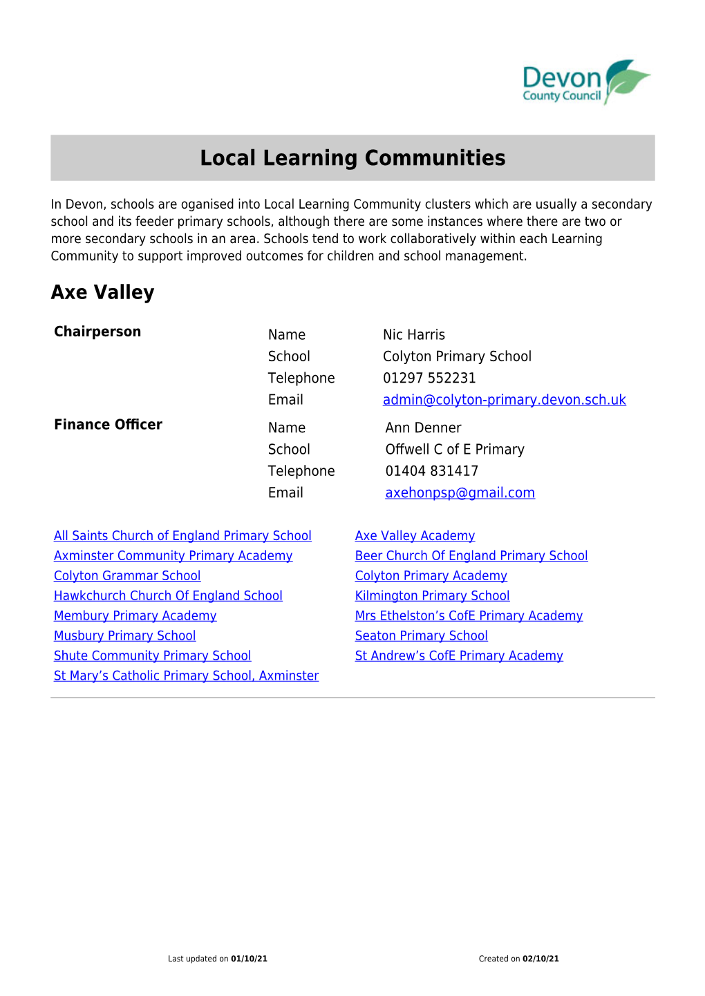 Local Learning Communities 1619546995