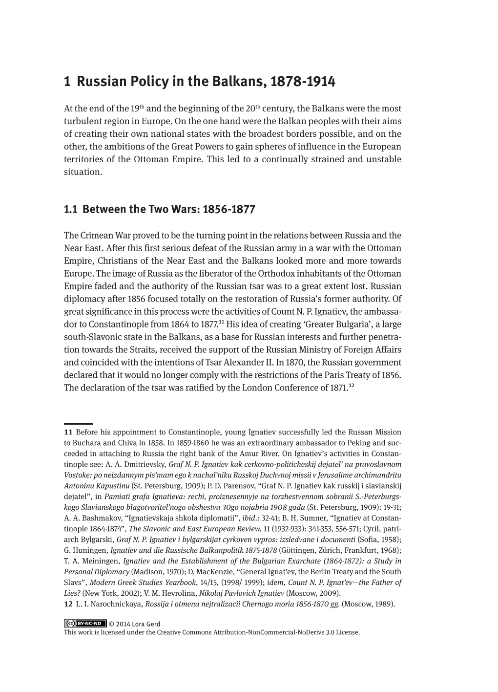 1 Russian Policy in the Balkans, 1878-1914