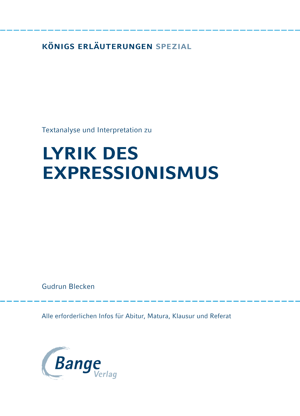 Lyrik Des Expressionismus