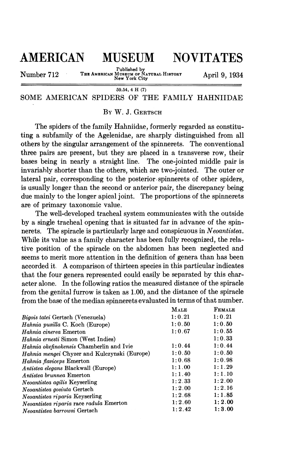 Some American Spiders of the Family Hahniidae by Wj