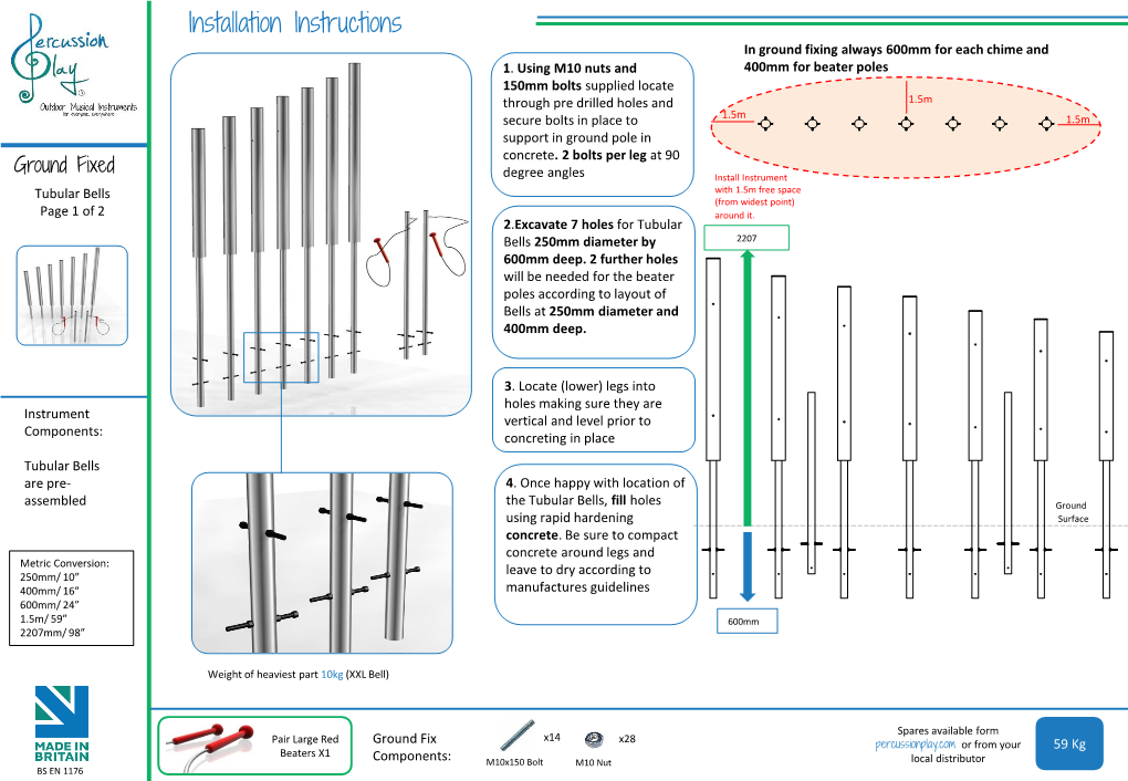 Tubular Bells Installation