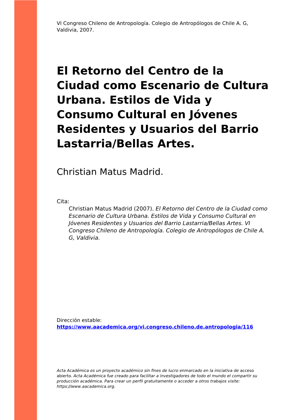 El Retorno Del Centro De La Ciudad Como Escenario De Cultura Urbana