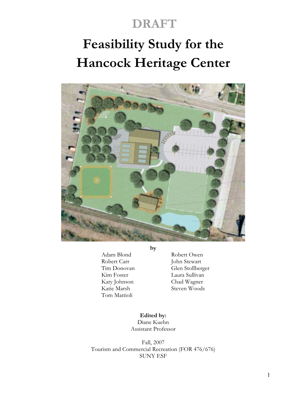 A Feasibility Study for the Hancock Heritage Center