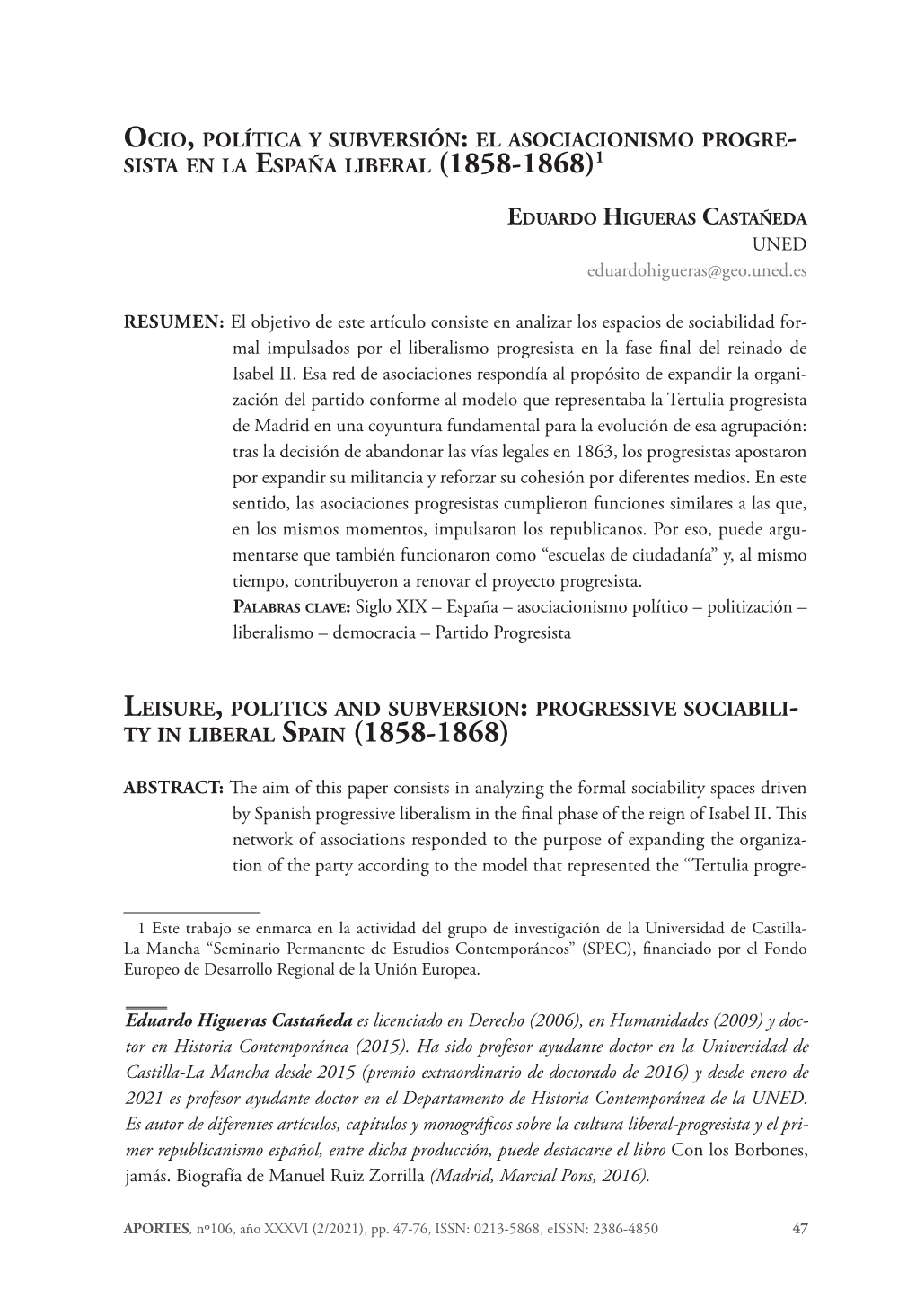 Eduardo Higueras Castañeda UNED Eduardohigueras@Geo.Uned.Es