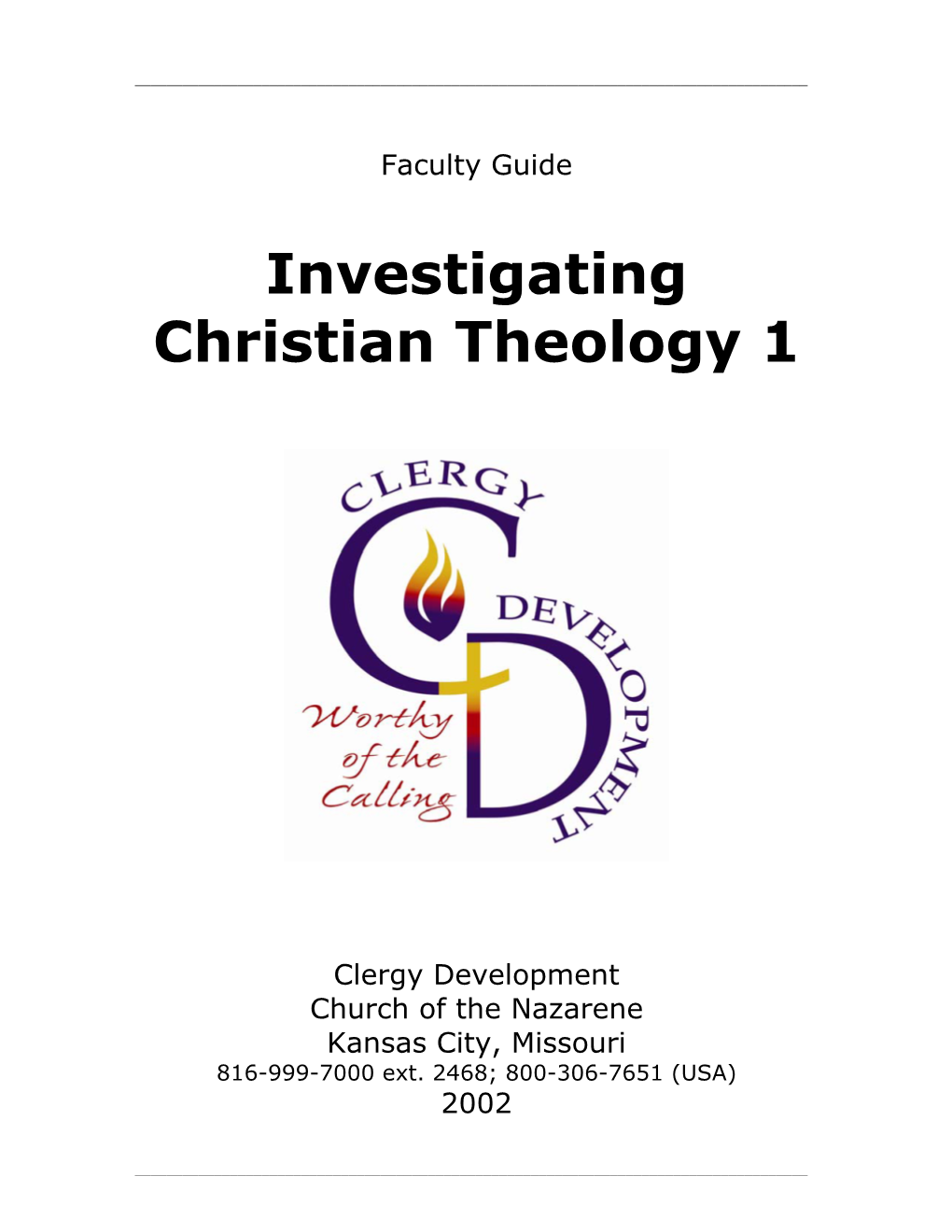Investigating Christian Theology 1