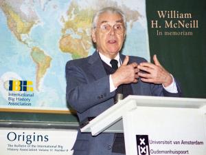 William H. Mcneill: Announcing the Journal of Big History