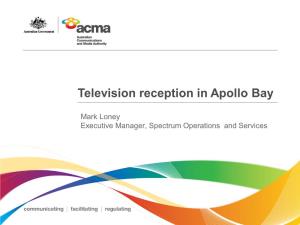Television Reception in Apollo Bay