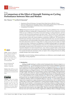 A Comparison of the Effect of Strength Training on Cycling Performance Between Men and Women