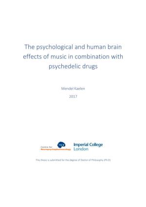 The Psychological and Human Brain Effects of Music in Combination with Psychedelic Drugs