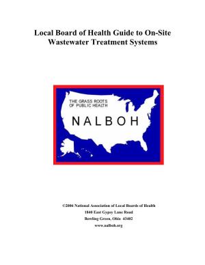 Local Board of Health Guide to On-Site Wastewater Treatment Systems